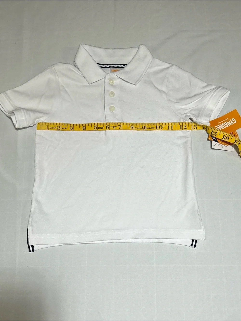 Gymboree Boys White Short Sleeve Stain Resistance Polo Top NWT Uniform Preppy